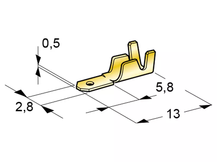 LIITIN FASTON 2,8X0,5 0,5-1MM2 ## - Yleisosat ja tarvikkeet - 67862 - 1