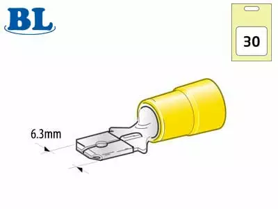 LIITIN KELTAINEN. 6.3MM UROS # - Yleisosat ja tarvikkeet - 41992 - 1