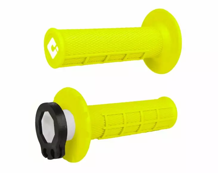 ODI Half-Waffle MX Lock-On Grip Set FLO-Yellow - Moottoripyörän Ohjaus & hallinta - 80912 - 1