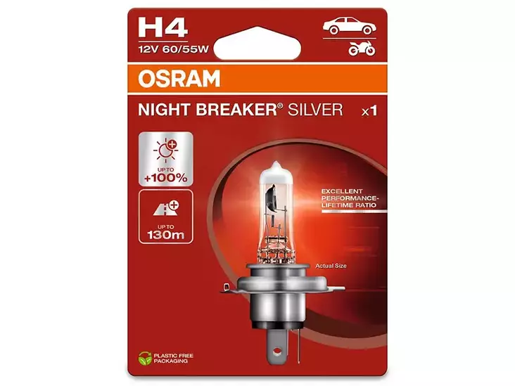 OSRAM NIGHT BREAKER 12V H4 SILVER - Yleisosat ja tarvikkeet - 74902 - 1