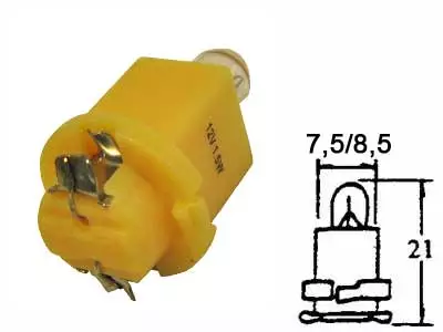 POLTTIMO 12V 1.5W BAX KELTAINEN - Yleisosat ja tarvikkeet - 68812 - 1