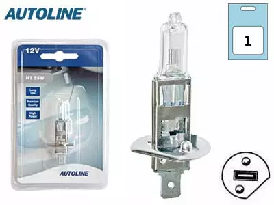 POLTTIMO AUTOLINE 12V 55W H1 1KPL BLISTER - Yleisosat ja tarvikkeet - 68492 - 1