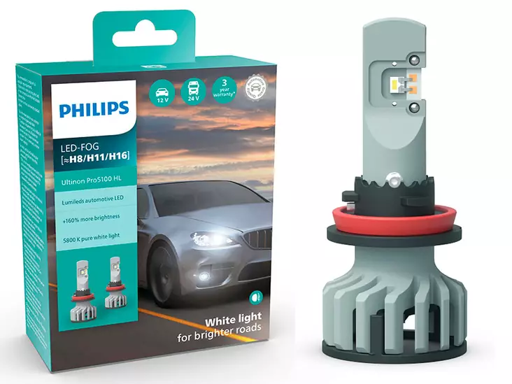 POLTTIMOPARI PHILIPS LED H8/H11/H16 12/24V PRO5100 - Yleisosat ja tarvikkeet - 73682 - 1