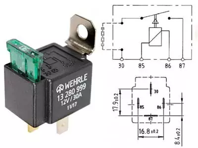 RELE 12V 4N 30A SULAKE - Yleisosat ja tarvikkeet - 70972 - 1