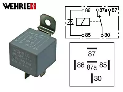 RELE 24V 10/20A 5-N. 87A, DIODI, PITIMELLÄ - Yleisosat ja tarvikkeet - 43732 - 1