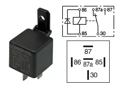 RELE 24V 10/22A 5-N. 87A, DIODI, PITIMELLÄ - Yleisosat ja tarvikkeet - 42952 - 1
