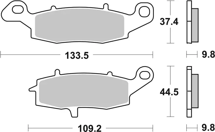 Sbs Jarrupalat Sintered Taakse - Moottoripyörän Jarrupalat - 102582 - 1
