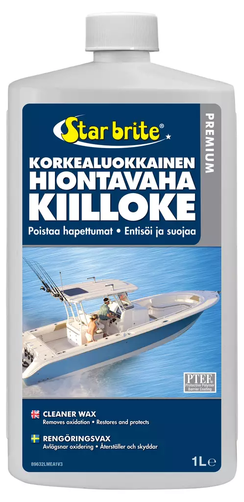 Star brite Korkealuokkainen hiontavaha/kiilloke PTEF 1L - Vahat & kiillokkeet - 106942 - 1