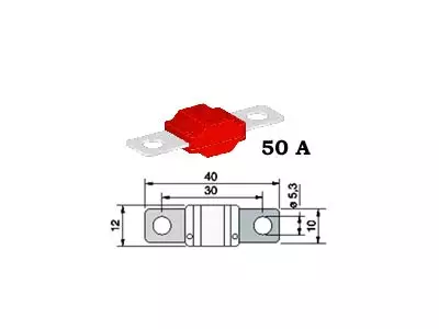 SULAKE MIDI 50A PUNAINEN - Yleisosat ja tarvikkeet - 75442 - 1