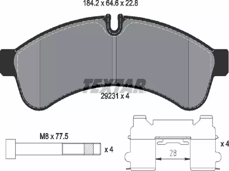 TEXTAR JARRUPALASARJA BREMBO IVECO DAILY VI TAKA - Yleisosat ja tarvikkeet - 55132 - 1