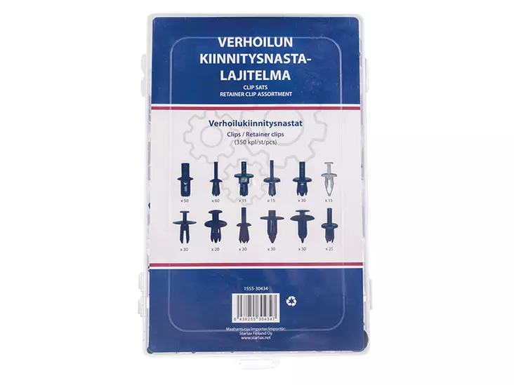 VERHOILUKIINNITYSNASTAT 350KPL 12 ERILAISTA - Yleisosat ja tarvikkeet - 54732 - 1