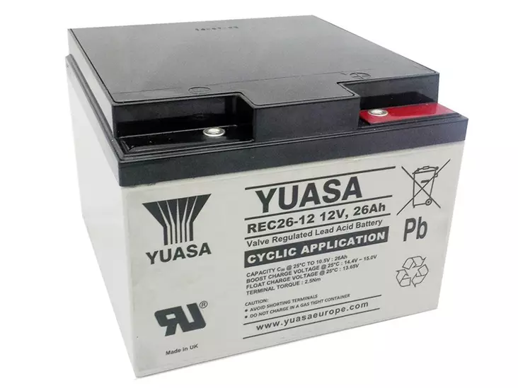 YUASA 12V CYCLIC AGM VRLA 26 AH 166X175X125 -/+ - Yleisosat ja tarvikkeet - 46142 - 1