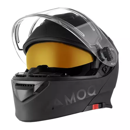 AMOQ Protean Flip-Up Kypärä Sähkövisiirillä Blackout 2XL - ATV Avattavat kypärät - 105942 - 1