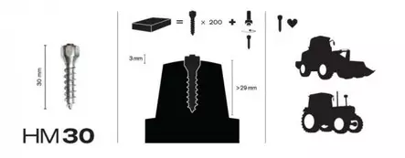 MaxiGrip Nastasarja 150pack.30mm Sis. työkalu - Mönkijän Nastat - 81112 - 1