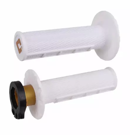 ODI Half-Waffle MX Lock-On Grip Set White (Pro Soft) - Moottoripyörän Ohjaus & hallinta - 80552 - 1