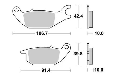 Sbs Jarrupalat Ceramic - Moottoripyörän Jarrupalat - 104842 - 1