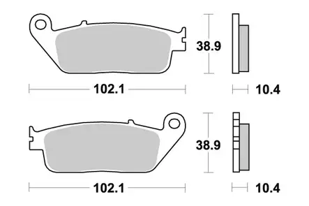 Sbs Jarrupalat Sintered Taakse - Moottoripyörän Jarrupalat - 104542 - 1