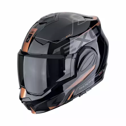 SCORPION Kypärä EXO-TECH EVO TRAVELLER Musta-Kupari S - MP Avattavat kypärät - 81342 - 1