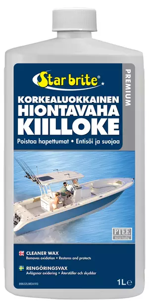 Star brite Korkealuokkainen hiontavaha/kiilloke PTEF 1L - Vahat & kiillokkeet - 106942 - 1