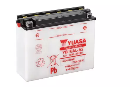 Yuasa akku, YB16AL-A2 (cp) Happopatruuna mukana (4) - Yleisosat - Akut - 107402 - 1