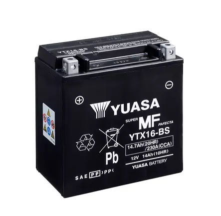 Yuasa akku, YTX16-BS (cp) Happopatruuna mukana (3) - Yleisosat - Akut - 107622 - 1