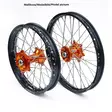 REX WHEELS 19-2,15 KTM ALL SX-F 13-22 MUSTA VANNE/ORANSSI NAPA 25MM - Moottoripyörän Täydelliset vanteet - 86502 - 1