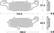 Sbs Jarrupalat Sintered Taakse - Moottoripyörän Jarrupalat - 102582 - 1