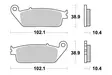 Sbs Jarrupalat Sintered Taakse - Moottoripyörän Jarrupalat - 104542 - 1