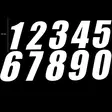 TMV Pro Digits 130mm White '5' (3pcs) - Mopon & Skootterin Kilpailunumerot & taustat - 95462 - 1