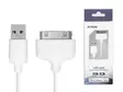 USB-KAAPELI 2M USB - 30-PIN DOCK, VALKOINEN - Yleisosat ja tarvikkeet - 46022 - 1