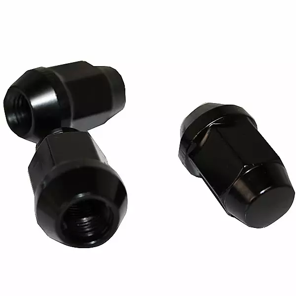 Aluvannemutterisarja musta 1,25mm nousu, 12mm, 20 kpl - Pultit ja mutterit - 115043 - 1