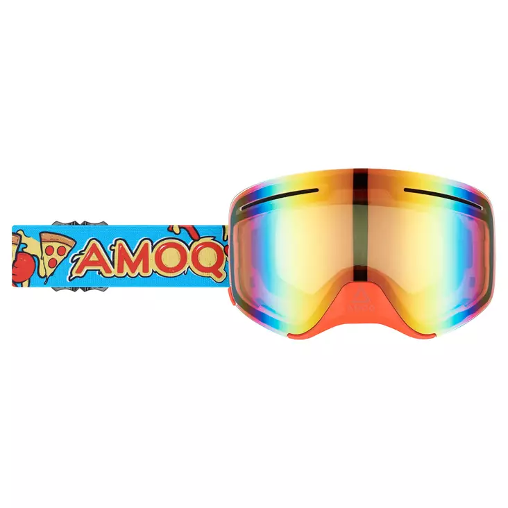 AMOQ Vision Vent+ Magnetic Ajolasit Pizza - Punainen Peili - Moottorikelkan Ajolasit - 72323 - 1