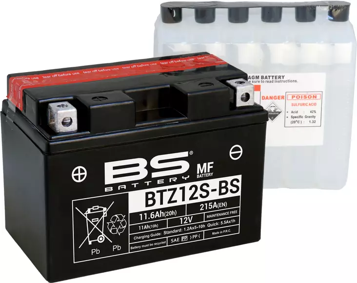 BS Battery BTZ12S-BS MF (cp) Maintenance Free - Yleisosat - Akut - 108113 - 1