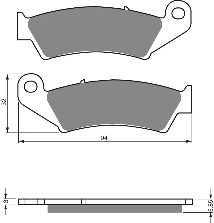 GOLDFREN Jarrupalat 041 Ceramic Carbon S3 - Moottoripyörän Jarrupalat - 88873 - 1