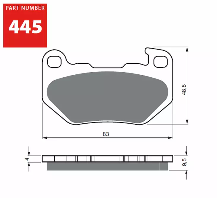 GOLDFREN Jarrupalat 445 Ceramic Carbon AD - Moottoripyörän Jarrupalat - 78223 - 1
