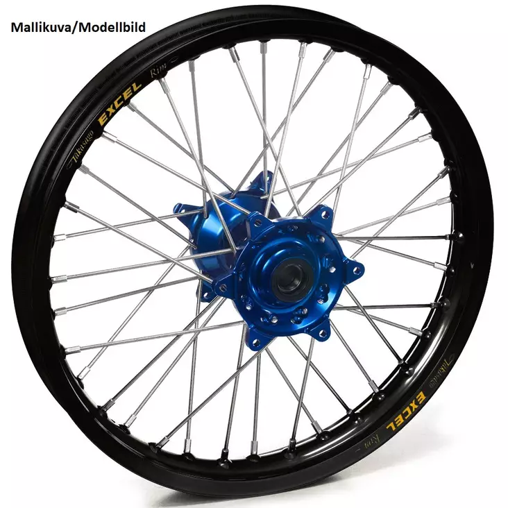 Haan wheel TC85 25-.. 16-1,85 BLACK RIM/BLUE HUB - Moottoripyörän Täydelliset vanteet - 78743 - 1