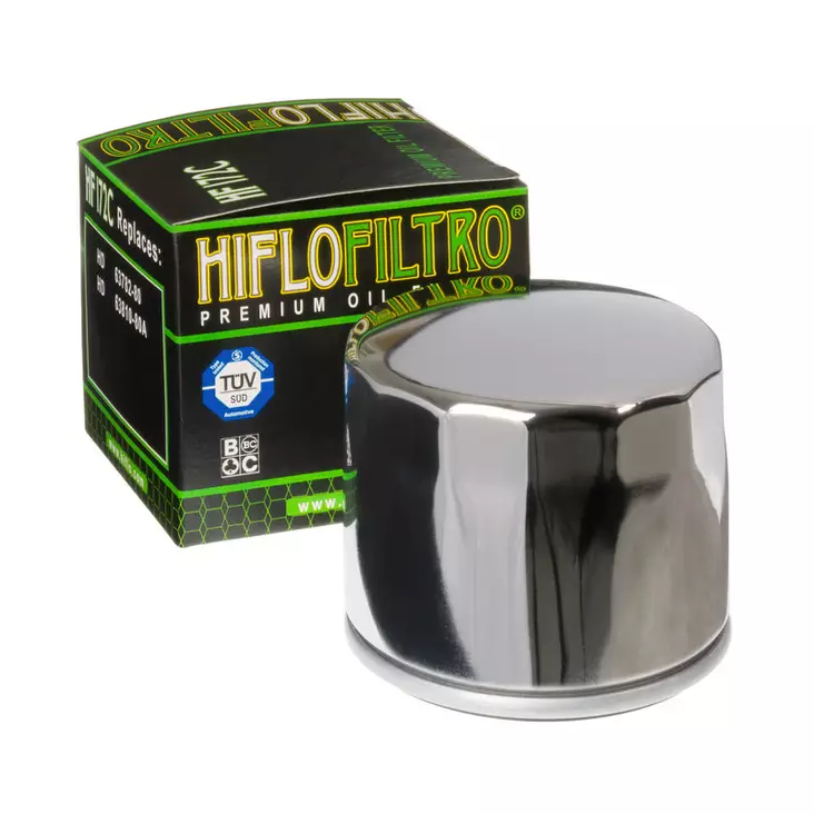 HiFlo öljynsuodatin HF172C Kromi - Moottoripyörän Öljynsuodattimet - 106203 - 1