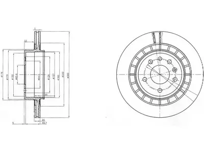JARRULEVY DELPHI, 2 KPL / PKT, TAKA, SAAB 9-5 - Yleisosat ja tarvikkeet - 14863 - 1