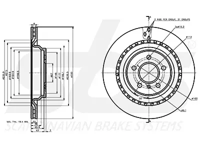 JARRULEVY SBS, 1 KPL/PKT, TAKA, MERCEDES-BENZ - Yleisosat ja tarvikkeet - 20743 - 1