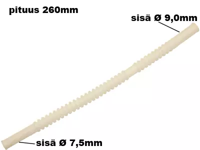 JOUSTAVA POLTTOAINELETKU 1X7,5MM + 1X 9,0MM / 260MM - Yleisosat ja tarvikkeet - 21863 - 1