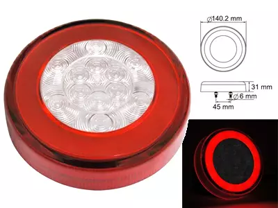 LED-TAKAVALO "NEON EFFECT" 12/24V Ø140MM - Yleisosat ja tarvikkeet - 50613 - 1