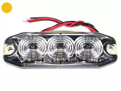 LED-TASOVILKKU R65 12/24V 3-LED KELT. 89X30X8MM - Yleisosat ja tarvikkeet - 52013 - 1