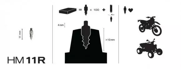 MaxiGrip Nastasarja 11mm Racing 100kpl Sis. työkalu - Mönkijän Nastat - 74823 - 1