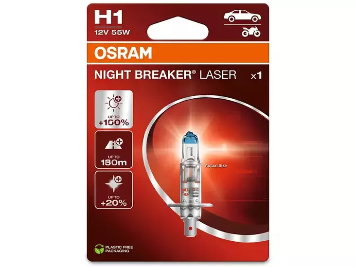 OSRAM NIGHT BREAKER LASER 12V H1 - Yleisosat ja tarvikkeet - 73613 - 1