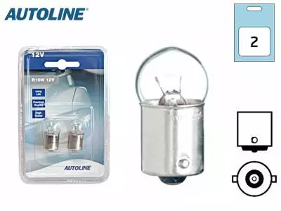 POLTTIMOPARI AUTOLINE 12V 10W R10W BA15S BLISTER - Yleisosat ja tarvikkeet - 68873 - 1