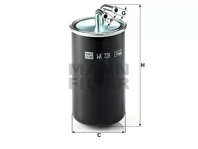 POLTTOAINESUODATIN MANN, MITSUBISHI - Yleisosat ja tarvikkeet - 63243 - 1