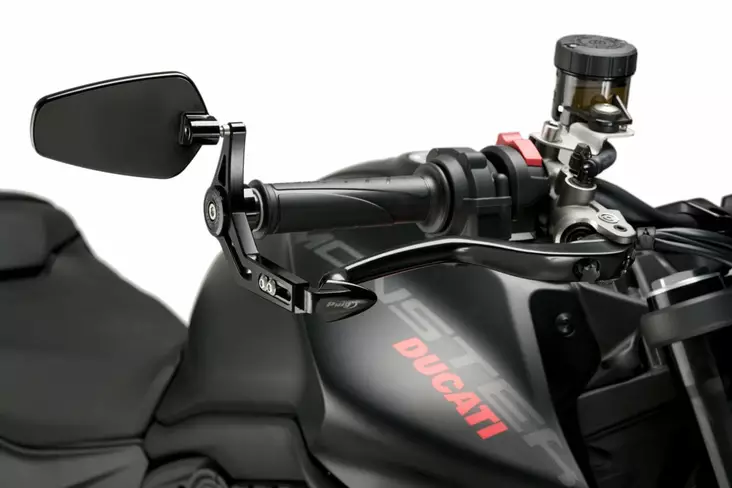 Puig Protector Brake Lever With Rearview Mirror Pro - Moottoripyörän Ohjaustangot - 88823 - 1