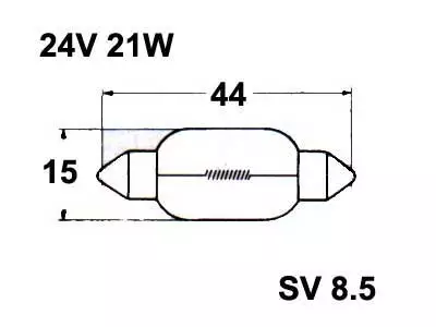 SAFRA 2425 24V 21W 15X43 - Yleisosat ja tarvikkeet - 68843 - 1