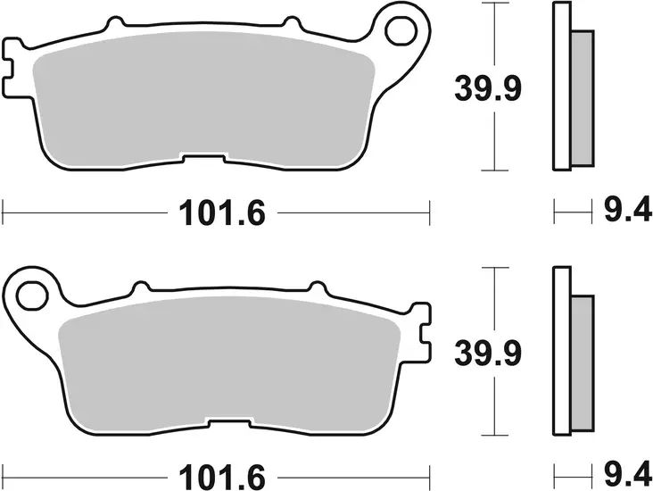 Sbs Jarrupalat Sintered Taakse - Moottoripyörän Jarrupalat - 101863 - 1