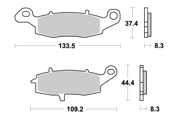 Sbs Jarrupalat Sintered Taakse - Moottoripyörän Jarrupalat - 105093 - 1